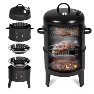 Faszenes grill és füstölő 37 cm GardenMeister GM2005