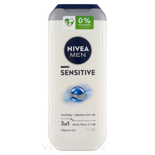 Nivea tusfürdő Sensitive 3in1 férfi 250 ml.