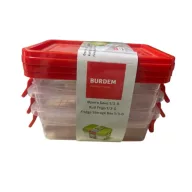 Tárolószett szögletes 3 db/cs 3x1,2 l