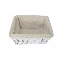 Vessző kosár textil betéttel kocka