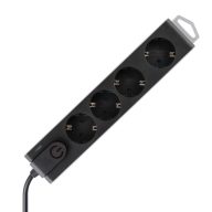   Hálózati elosztó túlfeszültségvédett kapcsolóval 1,5 m NVT 4K/BK HOME