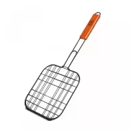 Grillrács fa nyéllel 21x21 cm