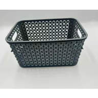 Szögletes kosár tető nélkül rattanhatású 2,5 l