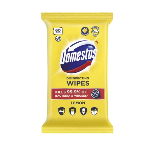 DOMESTOS fertőtlenítő törlőkendő Citrom  60db-os