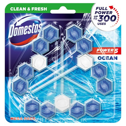 Toalett öblítő DOMESTOS Power5 Ocean 3x55 g