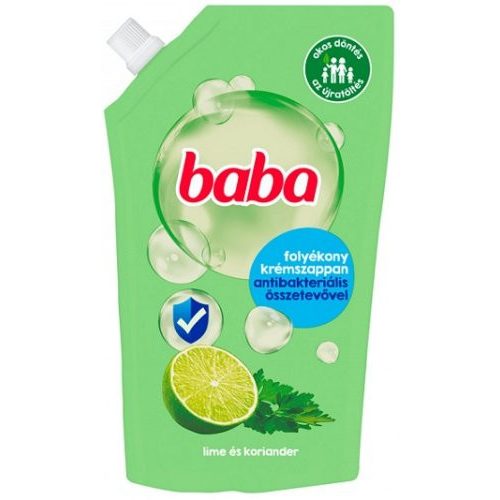 Baba folyékony szappan utántöltős antibakteriális lime és koriander 500ml