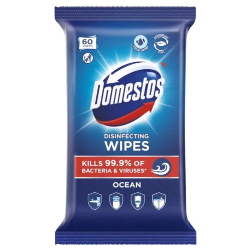 DOMESTOS fertőtlenítő törlőkendő Óceán 60db-os